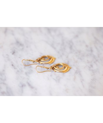 Longues boucles d'oreilles anciennes en or store