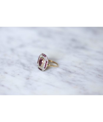 Bague de fiançailles Art Deco diamants et rubis Découvrez la collection