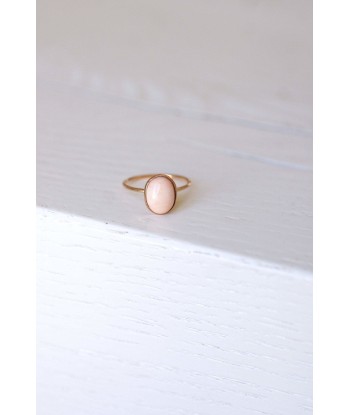 Bague or rose ancienne corail peau d'ange Economisez 