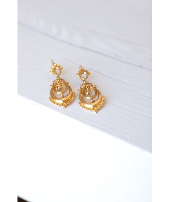 Longues boucles d'oreilles anciennes en or store