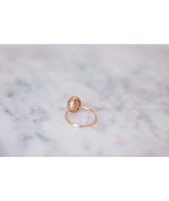 Bague or rose ancienne corail peau d'ange Economisez 