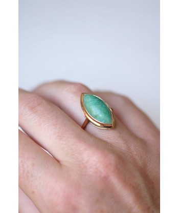 Bague marquise amazonite & or rose commande en ligne