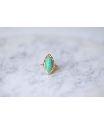 Bague marquise amazonite & or rose commande en ligne