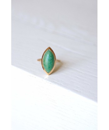 Bague marquise amazonite & or rose commande en ligne