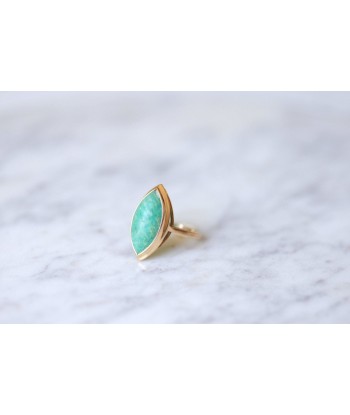 Bague marquise amazonite & or rose commande en ligne