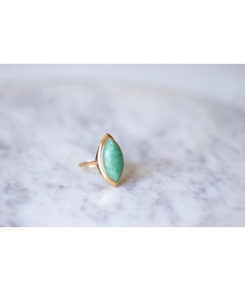 Bague marquise amazonite & or rose commande en ligne