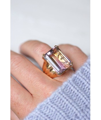 Bague cocktail vintage amétrine Par le système avancé 