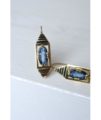 Grandes boucles d'oreilles Art Deco camée acheter