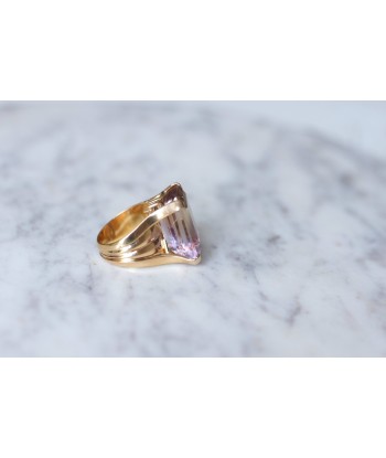 Bague cocktail vintage amétrine Par le système avancé 