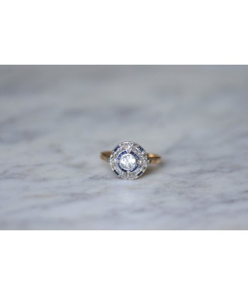 Bague de fiançailles Art Deco saphirs et diamants Profitez des Offres !