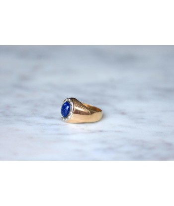 Chevalière vintage lapis-lazuli et diamants en ligne des produits 