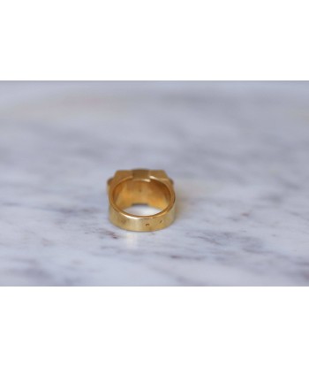 Bague chevalière Moderniste Tank or jaune français