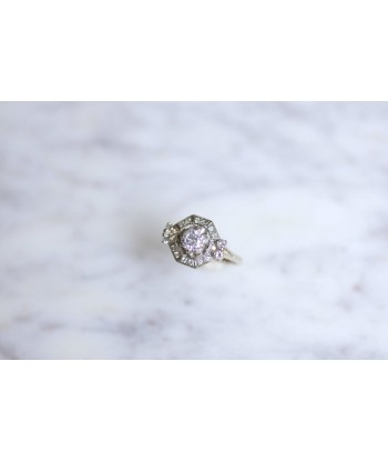 Bague de fiançailles Art Deco platine or blanc et diamant 0.55Ct le des métaux précieux