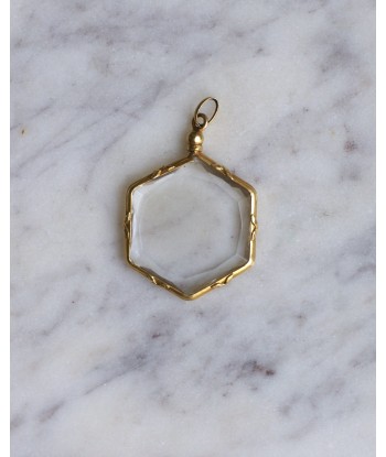 Pendentif porte photo hexagonal en or en ligne des produits 