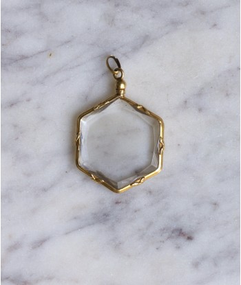 Pendentif porte photo hexagonal en or en ligne des produits 