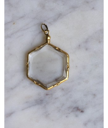 Pendentif porte photo hexagonal en or en ligne des produits 