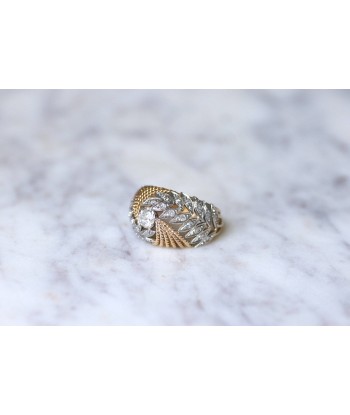 Bague Dôme vintage palmes diamants en ligne des produits 