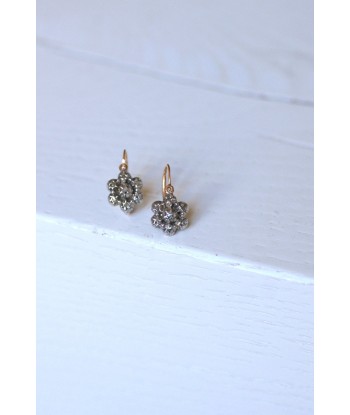 Boucles d'oreilles or, argent, et diamants outlet