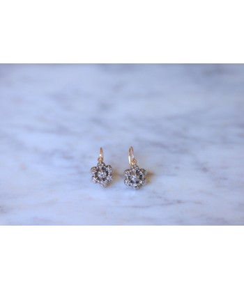 Boucles d'oreilles or, argent, et diamants outlet