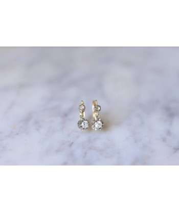 Boucles d'oreilles dormeuses diamants Véritable concentré