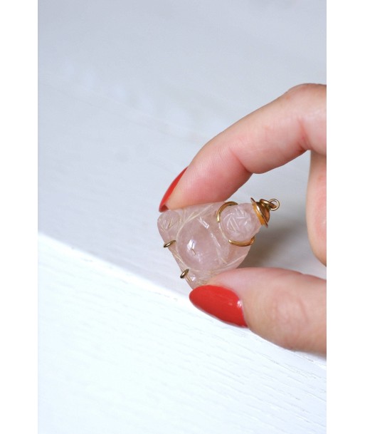 Pendentif Bouddha quartz rose Profitez des Offres !