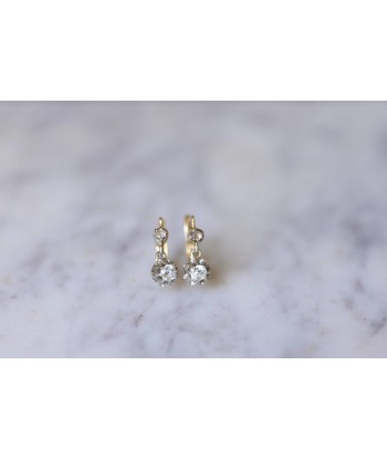 Boucles d'oreilles dormeuses diamants Véritable concentré