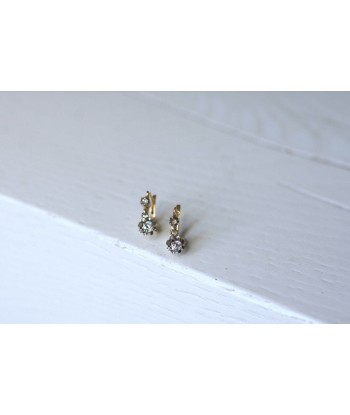 Boucles d'oreilles dormeuses diamants Véritable concentré