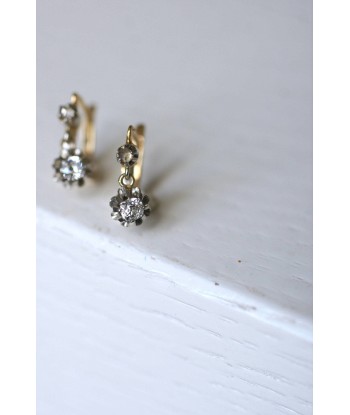 Boucles d'oreilles dormeuses diamants Véritable concentré