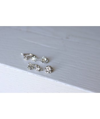 Boucles d'oreilles dormeuses Art Déco diamants le des métaux précieux