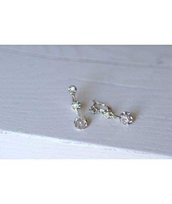 Boucles d'oreilles dormeuses Art Déco diamants le des métaux précieux