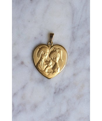 Pendentif coeur Amoureux de Peynet en or 2024