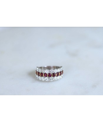 Bague triple anneau rubis et diamants Comparez et commandez 