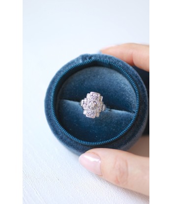 Bague de fiançailles Art Deco diamants soldes