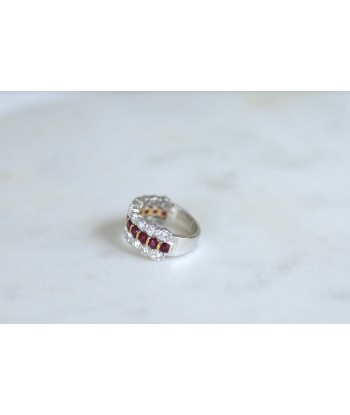 Bague triple anneau rubis et diamants Comparez et commandez 