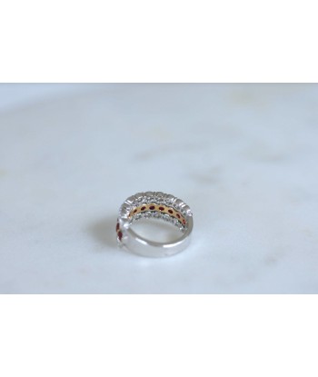 Bague triple anneau rubis et diamants Comparez et commandez 