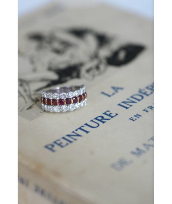 Bague triple anneau rubis et diamants Comparez et commandez 