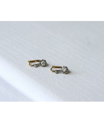 Boucles d'oreilles dormeuses diamants les ctes