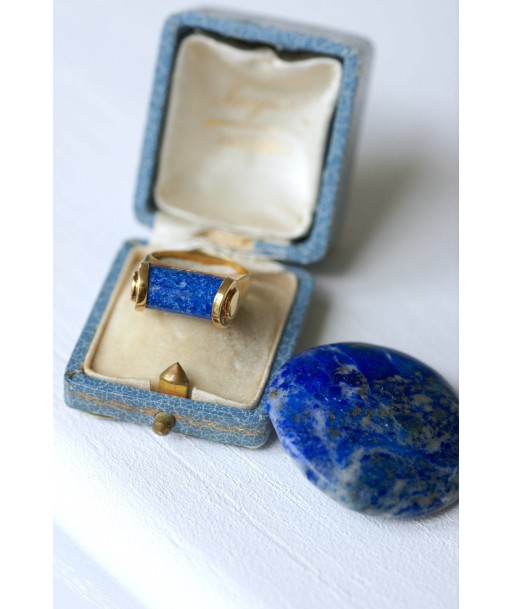 Bague bombée style moderniste lapis lazuli meilleur choix