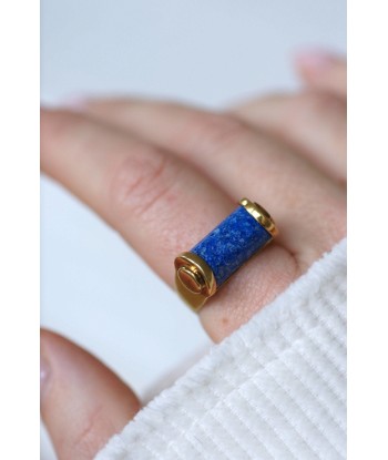 Bague bombée style moderniste lapis lazuli meilleur choix