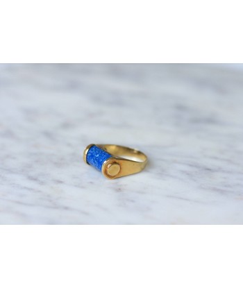 Bague bombée style moderniste lapis lazuli meilleur choix