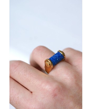 Bague bombée style moderniste lapis lazuli meilleur choix