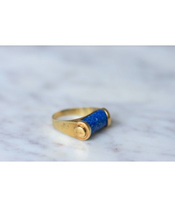 Bague bombée style moderniste lapis lazuli meilleur choix