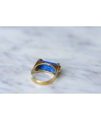 Bague bombée style moderniste lapis lazuli meilleur choix