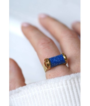 Bague bombée style moderniste lapis lazuli meilleur choix