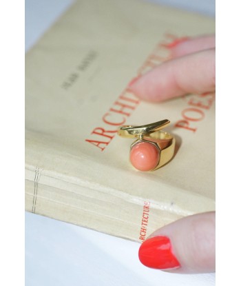 Bague clou or et corail acheter