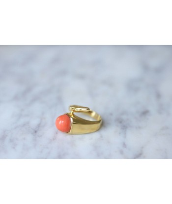 Bague clou or et corail acheter