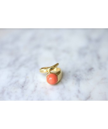 Bague clou or et corail acheter