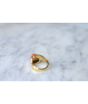 Bague clou or et corail acheter