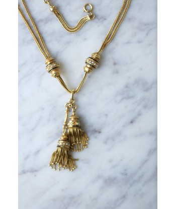 Collier négligé or et pompons Amélioration de cerveau avec