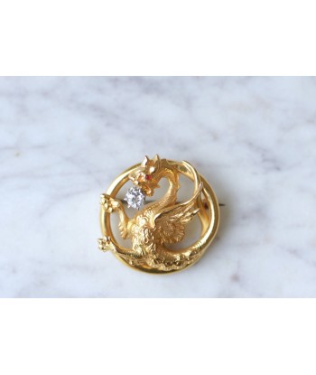 Broche Chimère or et diamant Pour